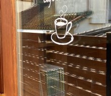 ウインドーone pointマーキング(ラ・メールカフェ西米良村)
